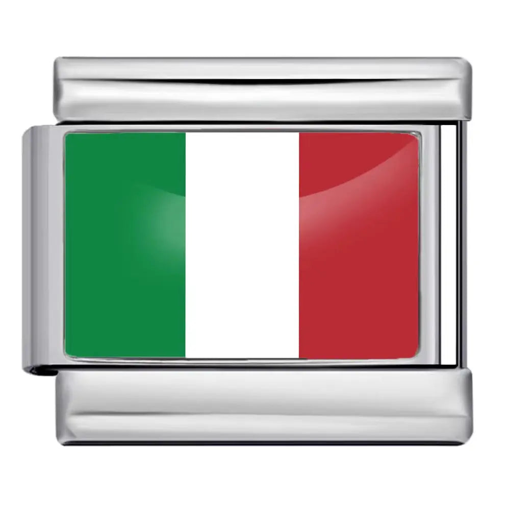 Italy Flag | Silver