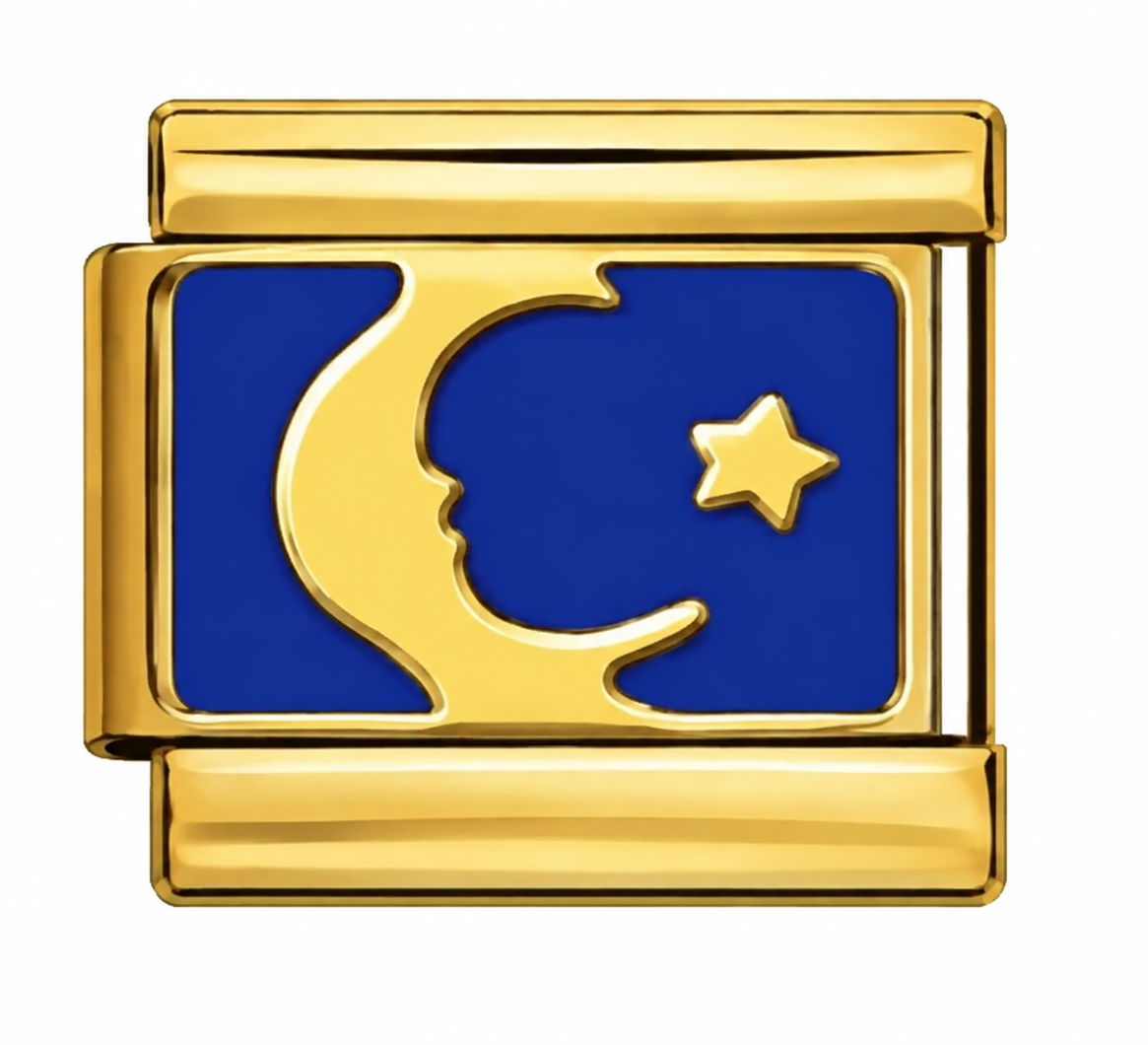 Gold Moon With A Star