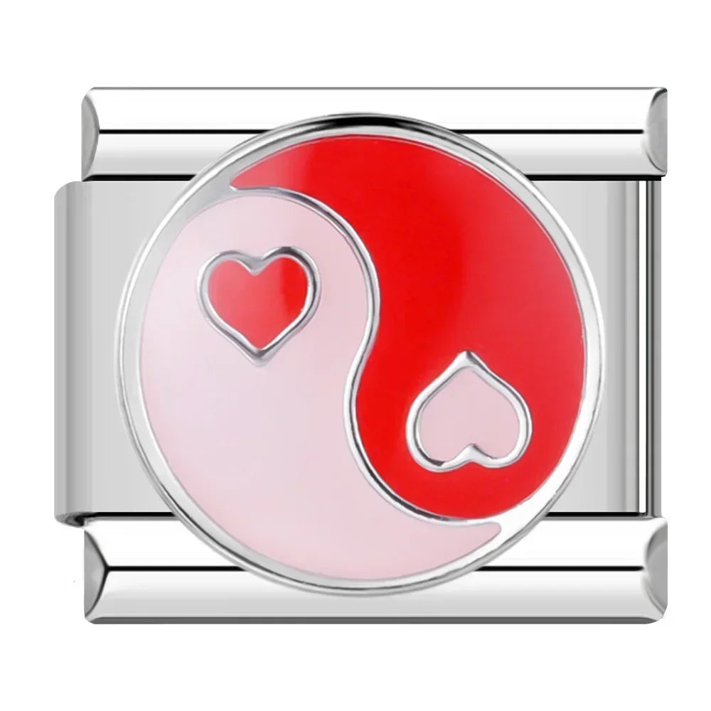Pink Ying Yang Hearts