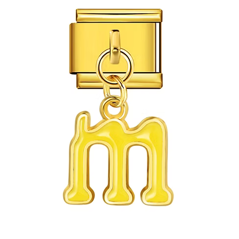 Colorful Letter Pendants | Gold