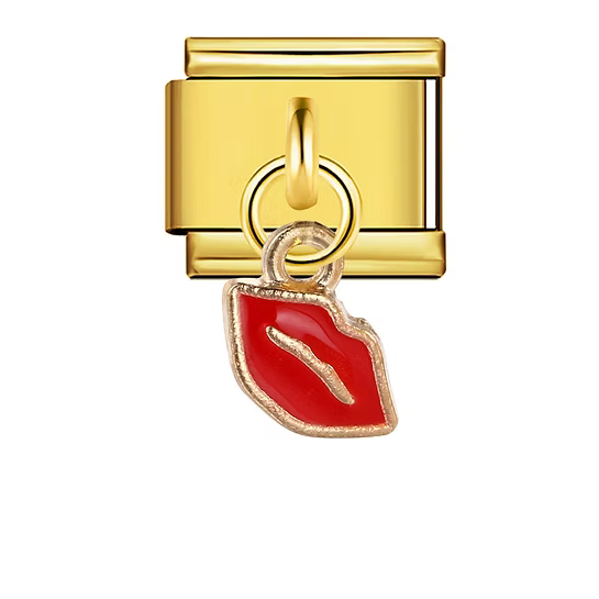 Lips Pendant | Gold