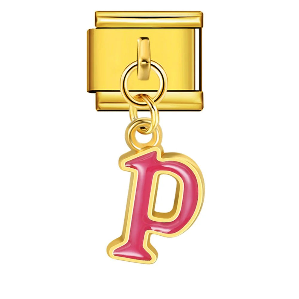 Colorful Letter Pendants | Gold