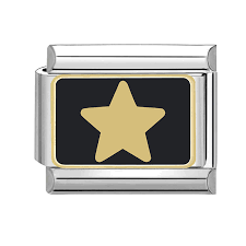GOLD STAR ON BLACK