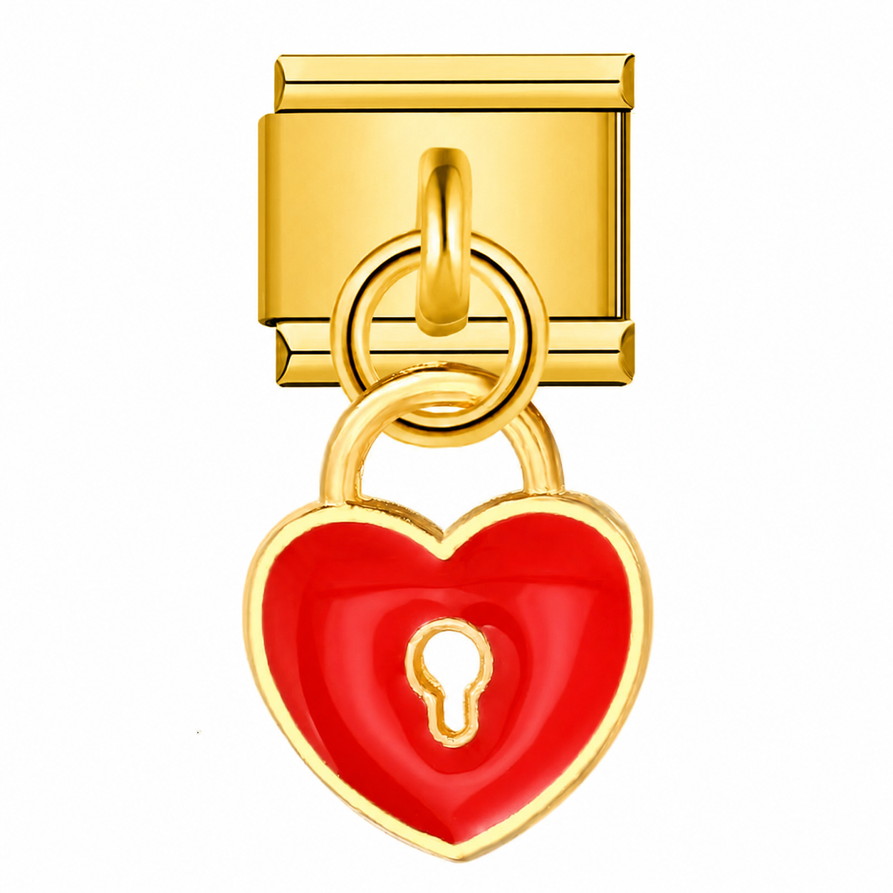 Red Heart Lock | Gold