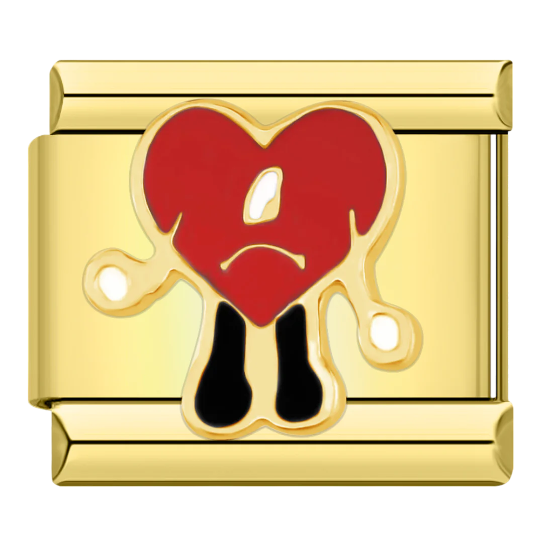 Sad Bunny Heart | Gold