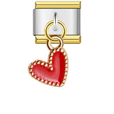 MIXED GOLD EDGE RED HEART