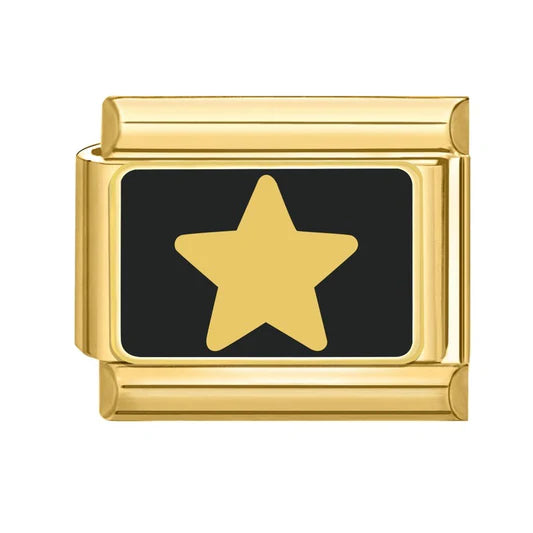 GOLD STAR on black