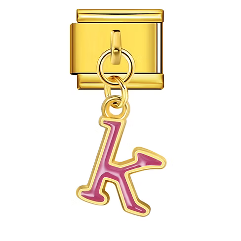 Colorful Letter Pendants | Gold