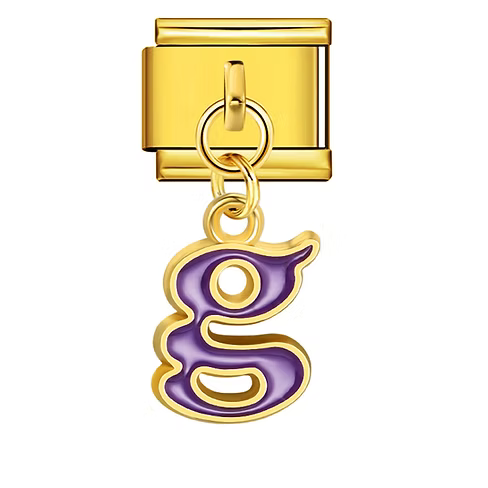 Colorful Letter Pendants | Gold