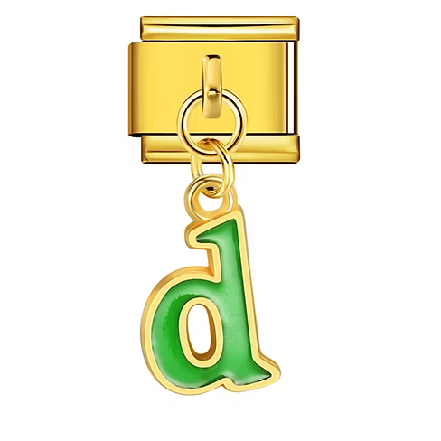 Colorful Letter Pendants | Gold