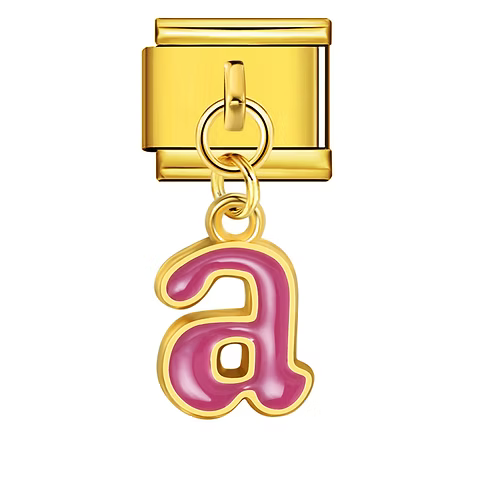 Colorful Letter Pendants | Gold