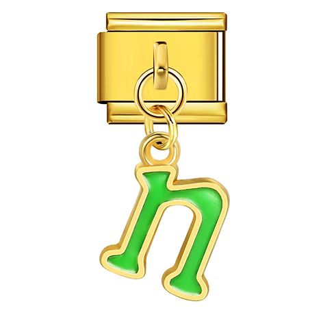Colorful Letter Pendants | Gold